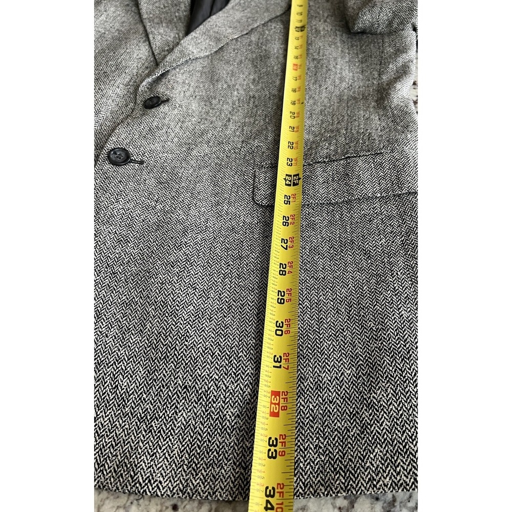 VINTAGE BLACK & WHITE BERT PULITZER 100% SILK SPORT COAT 44L blazer suit jacket - Picture 10 of 13
